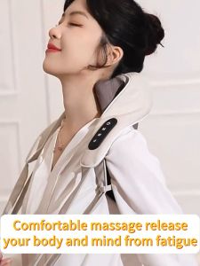 Xiaomoshi ไหล่ + คอเครื่องมือนวด Trapezius นวดไหล่นวดร้อนผ้า คลุมไหล่คอบ้านชาร์จไหล่และคอนวด อุปกรณ์นวด นวดด้วยมือของคุณ และการติดตามสถานะ การสัมผัสสัตว์ และเครื่องมือกระชับ