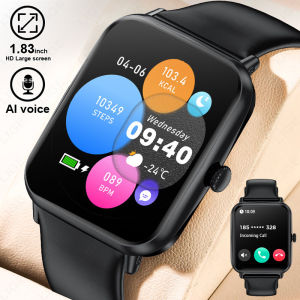 LIGE Baru Pintar Jam Tangan Pria Panggilan Bluetooth Pelacak Olahraga Kebugaran Monitor Kesehatan Fashion Wanita Jam Tangan Wanita Pintar  + Kotak