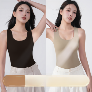 Miiow | Cat Woman Wide Shoulder Vest Strap Women Summer Thin No Bra Integrated Seamless Top Inner Wear Breathable Quick Dry Nylon Spandex
