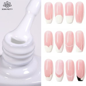 BORN PRETTY | BORN PRETTY 1/2pcs White Color Nail Gel Polish for Design 12 Styles French Nails Varnis Semi Transparent Soak Off UV LED Gel