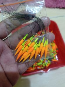 kukumbul ikan pelampung cabe isi 10 pcs warna kuning ukuran 3 cm
