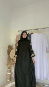TERBARU INEZ DRESS BORDIR WANITA ANGGUN KEKINIAN M L XL CRINKLE AIR FLOW