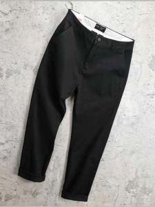 กางเกงขายาวทรงตรงทรงสลิมฟิตสำหรับผู้ชาย กางเกงขายาวทรงสุภาพบางเบาสบาย ๆ ผ้าฝ้ายซักได้ ทรงเก้าส่วน สไตล์ลำลอง เหมาะกับฤดูใบไม้ผลิและฤดูร้อน