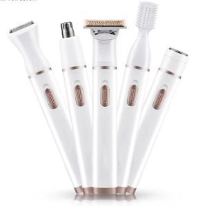 MiJia | Mijia 5 in 1 Multifunctional Women Painless Eyebrow Face Trimmer Razor Lady Facial Body Pubic Tummy Hair Trimmer Women