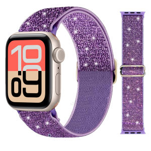 สายนาฬิกาไนลอนแบบยืดหยุ่นสำหรับ Apple Watch Ultra 3 ขนาด 49 มม. สายขนาด 45 มม. 44/46 มม. 41 มม. แบบรัดผม ปรับขนาดได้ สำหรับ iWatch 11 5 6 7 8 9 10