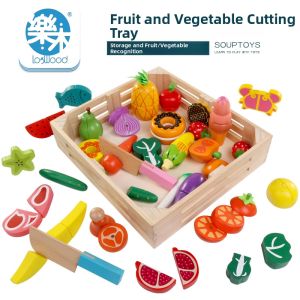 Qili | Magnetic Wooden Cutting Fruits & Vegetables Toy