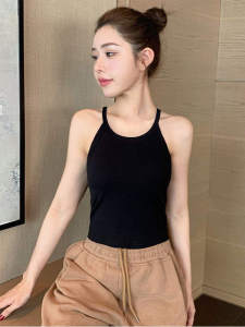 เสื้อกั๊กแขนกุดแบบมีแผ่นรองหน้าอก ทรงเข้ารูป สำหรับผู้หญิงไซส์ใหญ่ 300 ปอนด์ ทรงเข้ารูป ใส่ได้หลากหลาย ดีไซน์หลังสวย เสื้อชั้นใน