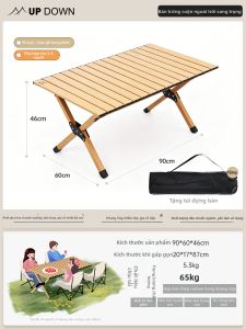 UP DOWN | Bộ Bàn Ghế Cuốn Trứng Gập Gọn Dùng Ngoài Trời Du Lịch