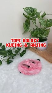 Topi Motif Galaxi Untuk Anjing Kucing - Furrentials Light Hat - Pet Hat - Topi Summer Anjing Kucing - Aksesoris Kepala Hewan Peliharaan - Topi Pantai Anabul/Anjing Kucing - Topi Hewan Murah Lucu - Travel Pet Hat