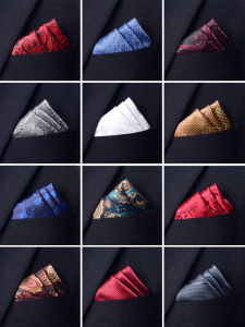 ผ้าพันคอสี่เหลี่ยมเล็กสำหรับผู้ชาย ผ้าพันคอสำหรับใส่กางเกงขายาวแบบลำลอง สไตล์ธุรกิจ แฟชั่น เครื่องประดับที่ทันสมัย