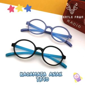 Gentle Fawn Kacamata Anak/Remeja Antiradiasi Blueray Bahan TR90+Silikon Lentur Nyaman Style Bulat 1675