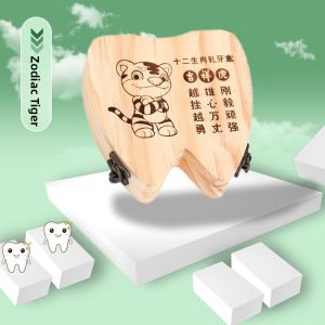 Large Size Wooden Storage Box Baby Tooth Preservation Box Memorial Box for Childrens Exfoliation Teeth Hair Box for Boys And Girls