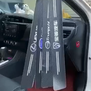 toyota 9ชิ้น สติกเกอร์คาร์บอนไฟเบอร์ ป้องกันรอยขีดข่วน มีกาวในตัว สําหรับติดขอบประตูรถยนต์