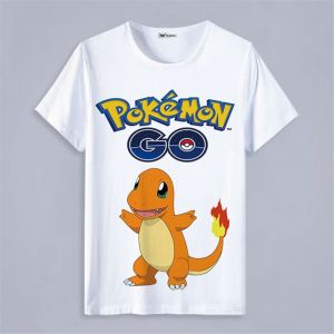 Bandai | Pok É Mon Pok É Mon T-shirt Pikachu Doll Anime Peripheral Pocket Monsters Men and Girls Childrens Clothing
