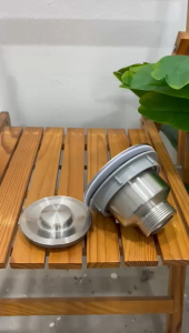 A110 2.5" Stainless Steel Sink Waste Strainer with Pop-Up Stopper for Kitchen & Utility Use
