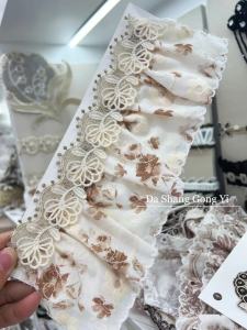 Autumn New Style Big Fashion DS Lace Trim Printed Embroidery Window Curtain Decorative Accessories Side Splicing Home Textile