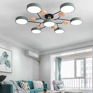 【COD】7Head 3color Modern Living Room Light Ceiling Light Center Chandeliers Lamp For Bedroom Ceiling Lamp