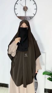 Alfajar - Khimar Bandana (Khiban) ALENA Bahan Anti UV Free Cadar Tali