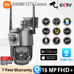 XIAOMI CCTV Camera Dual Lens Wifi Connect 360 Outdoor Waterproof Auto Tracking Night Vision HD Wireless CCTV IP Security Cameras