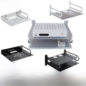 ชั้นวางกล่องรับสัญญาณทีวีโปรเจคเตอร์กล่องเก็บของติดผนังเราเตอร์ที่แขวนชั้นวางขาตั้งถาดแขวนผนัง