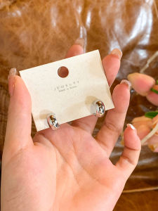 Dudu Couple Sterling Silver Needle Earrings Small Exquisite Sleep No Need to Take off Earrings Elegant Simple Bracelet Circle Ear Clip Female Fashion