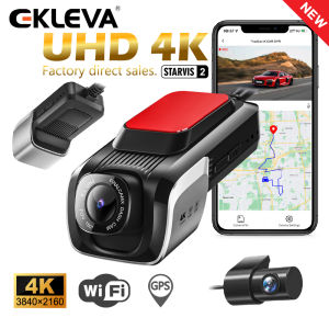 EKLEVA 4K FHD Dash Cam 3840P Car Camera WIFI Front and Rear Super Night Vision Rearview Parking Monitoring