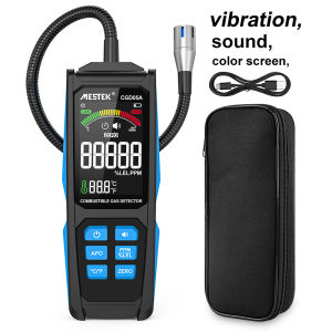 CGD05A 0-50000PPM 0-100% LEL Gas Detector USB Charge Combustible Gas Detector Unit PPM LEL Liquefied Petroleum Gas Instrument Combustible Natural Gas Leakage Position Instrument Strap Buzzer Alarm Color Screen Automatically Shutdown