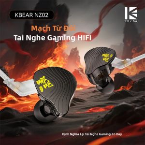 KBEAR NZ02 Mạch Từ Tính Kép DD HIFI Tai Nghe Giám Sát Trong Tai Hiệu Ứng Âm Thanh 6D Chơi Game Type-C Tai Nghe Có Dây Âm Thanh Nổi Tai Nghe Nhạc