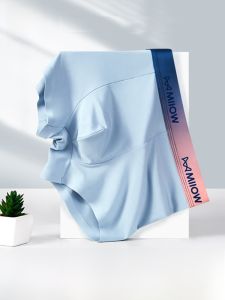 Miiow | Mens Modal Antibacterial Underwear Breathable Flat Angle Shorts Sensation High Waist Comfortable Sport Style Innerwear Briefs