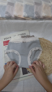 (Ready Stock) Seluar Dalam Wanita Woman Underwear COTTON 100% EX-long Inner 10A Antibacteria 纯棉女内裤 10A 抗菌防敏感 法式蕾丝花边加长内裆防敏感内裤