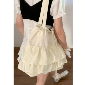 Fashionable Trendy Canvas Ballet Bag for Women 2024 New Summer Underarm Single Shoulder Bag with High-end Feeling Minority Tote Bag