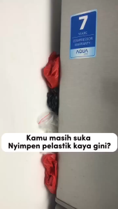 MGHL0358 Tas Tempat Penyimpanan Kantong Plastik Bentuk Tabung Storage Gantung Jaring Multifungsi