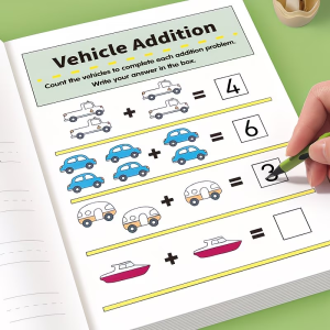 64-Page Illustrated Arithmetic Book Interactive Preschool Math Workbook Includes Number Tracing Addition and Subtraction Practice Exercises - Early Learning Activities Suitable for Young Childrens Counting Exercises Applicable for Preschool Curri...