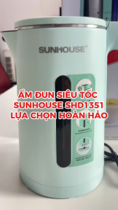 Ấm siêu tốc Inox 2 lớp Sunhouse SHD1351 -Dung tích 1.8L Công suất 1500W - Hàng chính hãng