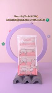 COCONI Biodegradable Face & Hand Baby Wipes | Tisu Basah Bayi Mini 64Sheets Travel Friendly