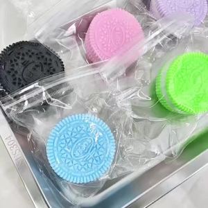 SUPER Cookie TPR Squishy ASMR Fidget Toy 5 Colors Mini Portable Stress Relief Sensory Squeeze Toy Kids Party Classroom Gift