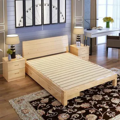 ZHENTAIYUAN | Giường Gỗ Thông Rắn cho Người Lớn và Trẻ Em 1.8m