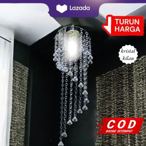 Lampu Hias Gantung Kristal Minimalis Dekorasi Wedding Ruang Tamu - Velura Deco