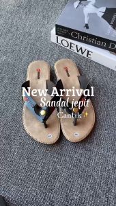 Sandal Jepit Wanita Glossy Haroka Impor Sol Karet Sendal Teplek Wanita Flat