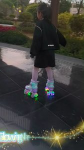 Mermaid fish tail kids skates roller skates for boys and girls adjustable size with glitter wheels Best birthday gifts