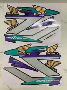 Bộ tem honda Win 98 màu đen hàng nhập Thái Lan chất lượng cao dành trang trí riêng cho dòng xe này tem in lụa màu sắc cực đẹp và bềngiá bán cực tốt bán lẻ như bán sỉ