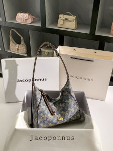 Jacoponnus Genuine Leather Cow Horn Tote Bag Womens Crossbody Large Capacity Winter Luxury Special High-End Feel New 2025