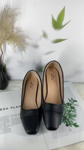 2inch Slip on Office/School Block Leather Womens Heels