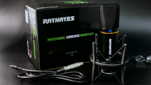 RAYHAYES All-Metal Condenser Microphone for Professional Recording Live Streaming
