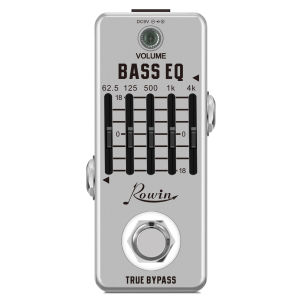 Rowin LEF-317B Bass EQ Pedal 5 Band Equalizer Pedals For Bass Guitar With 5 Band Graphic Mini Size True Bypass