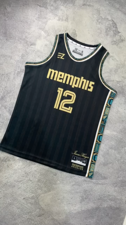 Jersey Ja Morant Memphis Grizzlies #12 HITAM BLACK Swingman Bola