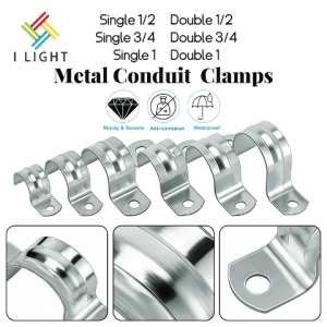 1/2’’3/4’’1’ Metal Conduit Clamps GI Clamps ’ Single/Double Side Galvanized Pipe Clamps