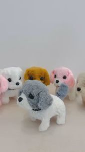 [BIẾT ĐI] Đồ chơi Chó con nhồi bông có TIẾNG KÊU tai dài ba màu chạy pin thú nhồi bông Chó bông pin cho bé yêu động vật