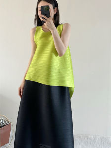 TVTV Exclusive Color Card Super White Loose Fluorescent Yellow Green Vest Tube Half Skirt High Waist Commute City Walk Standard Fit