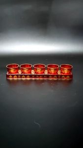 ชุดน้ำชา ใส  5 ถ้วย แบบใส รุ่นใหม่ ฐานเตี้ย ชุดชา ถ้วยน้ำชา